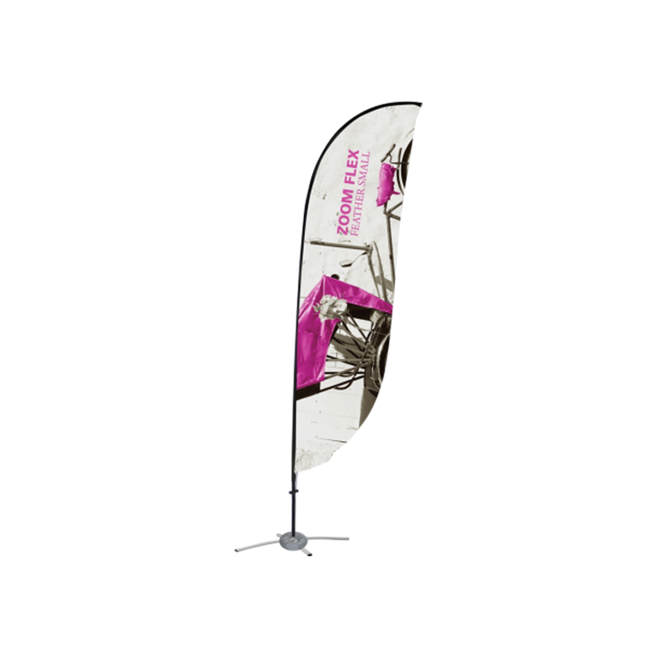 Zoom Flex Small Feather Flag Double-sided
