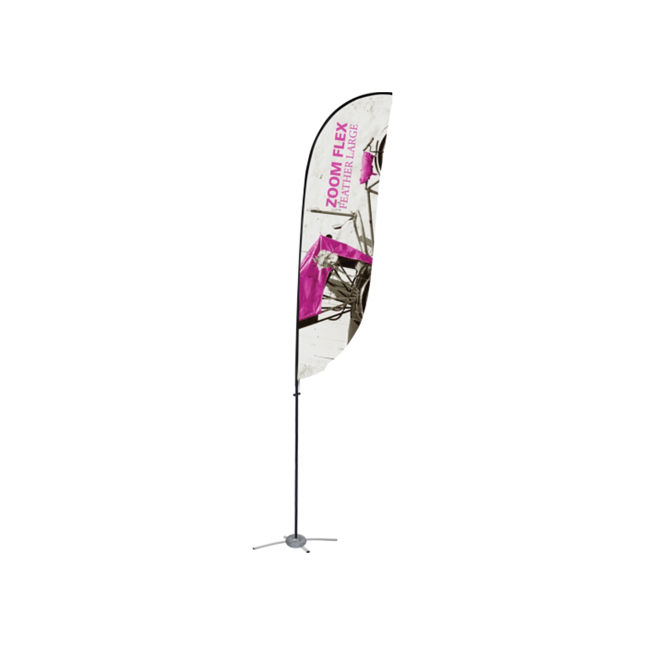 Zoom Flex Medium Feather Flag Double-sided