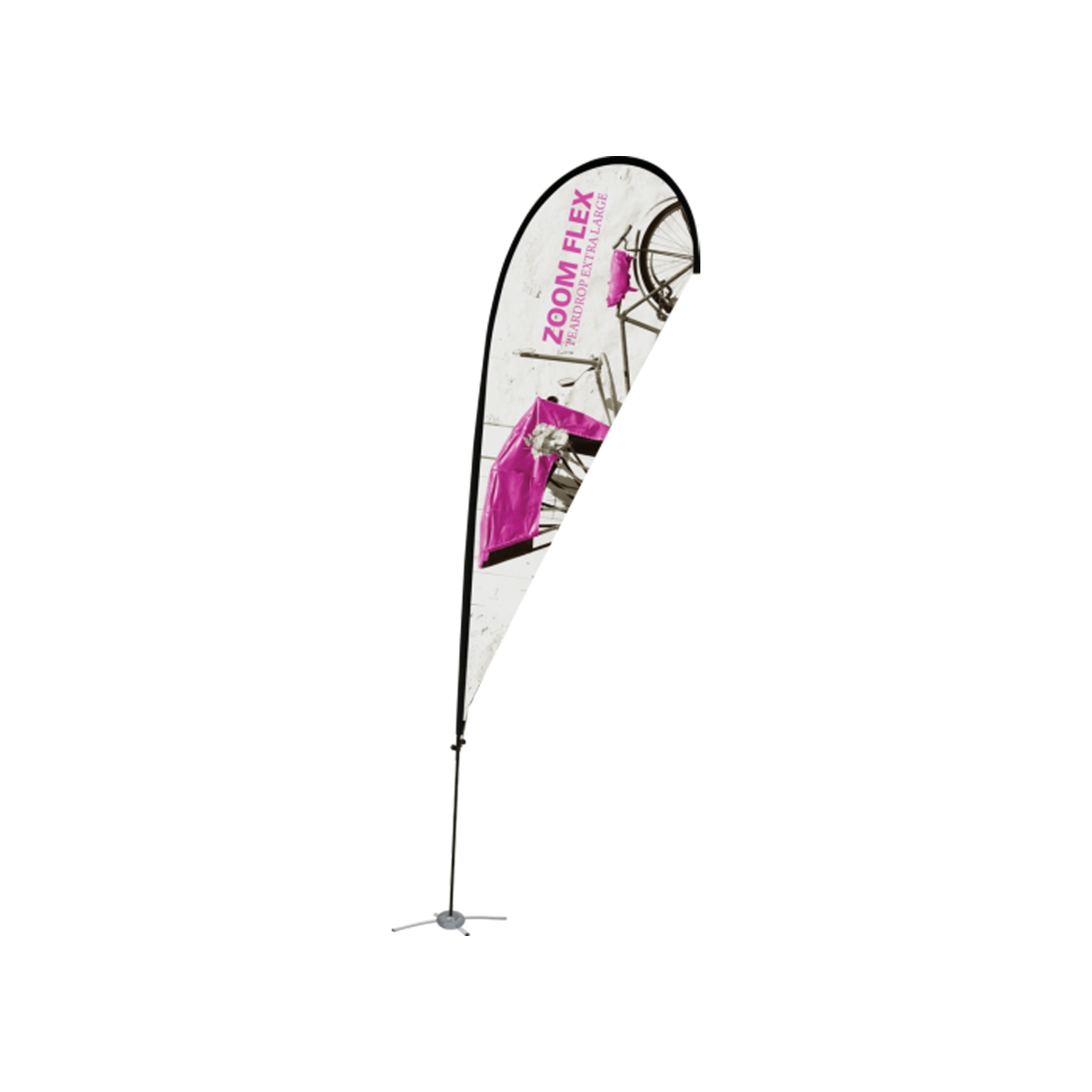 Zoom Flex Extra Large 18' Teardrop Flag Double-sided