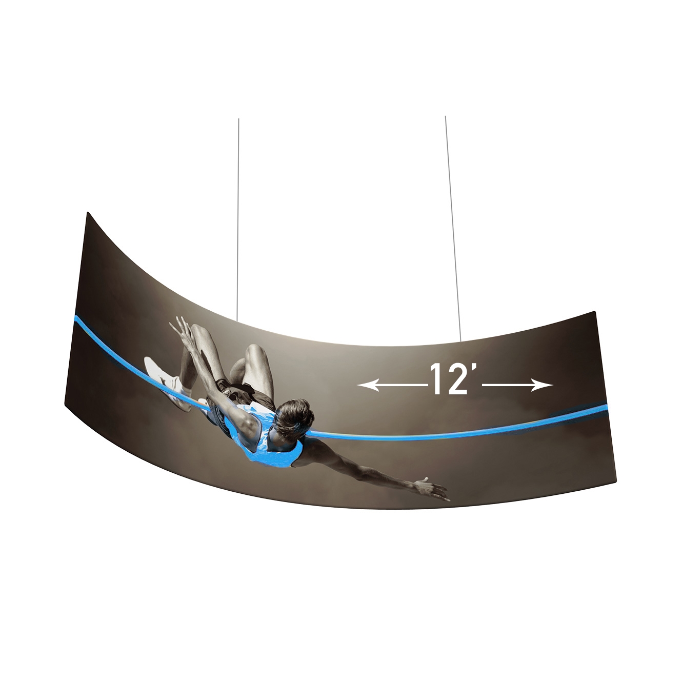 12' Curve Fabric Hanging Sign