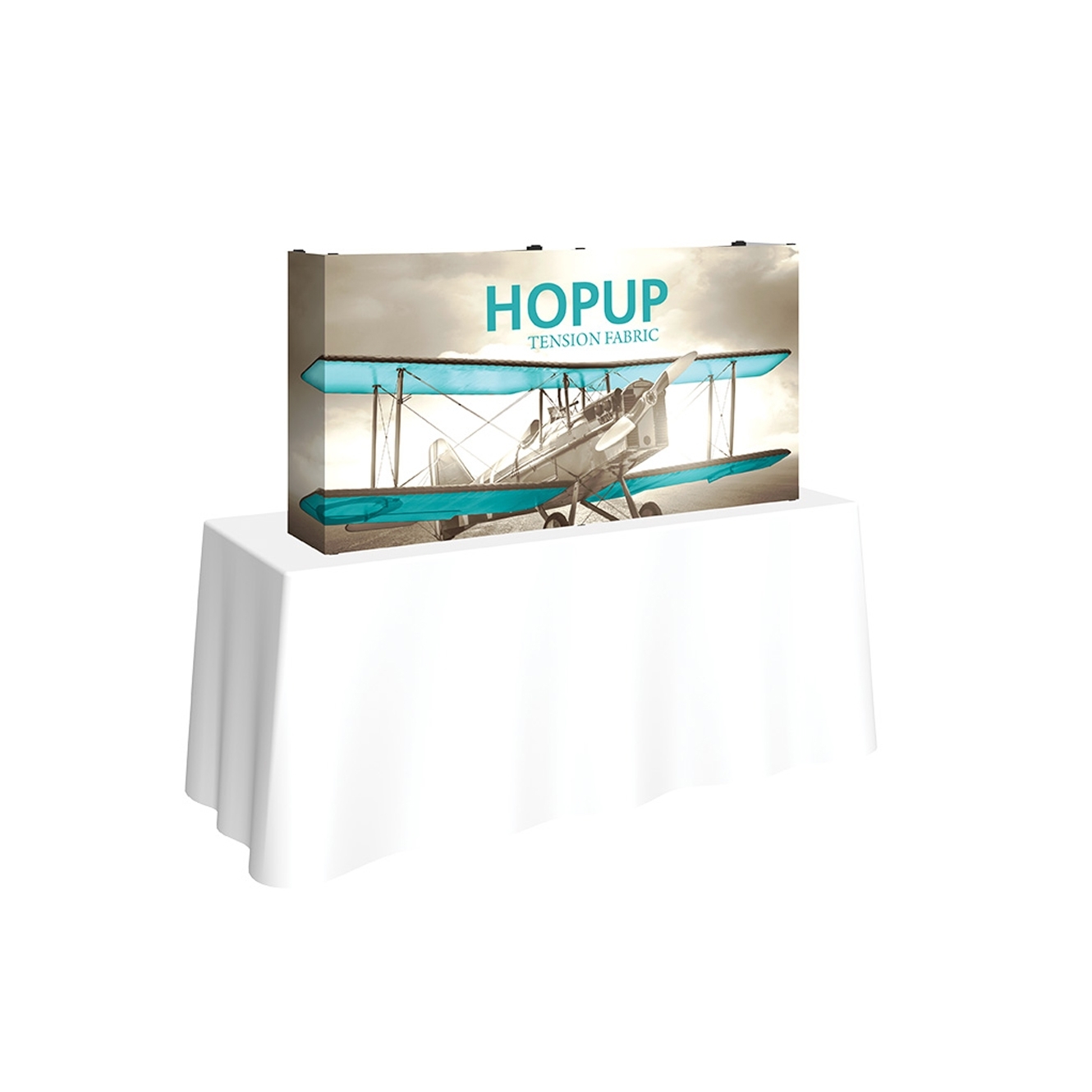 Pop-Fab 2x1 Tabletop Straight Tension Fabric Display