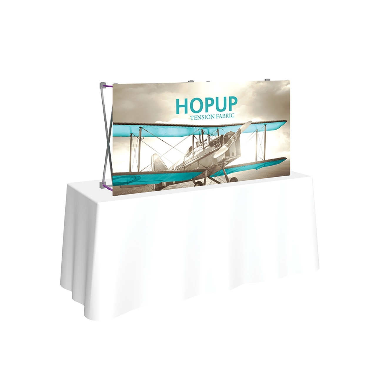 Pop-Fab 2x1 Tabletop Straight Tension Fabric Display