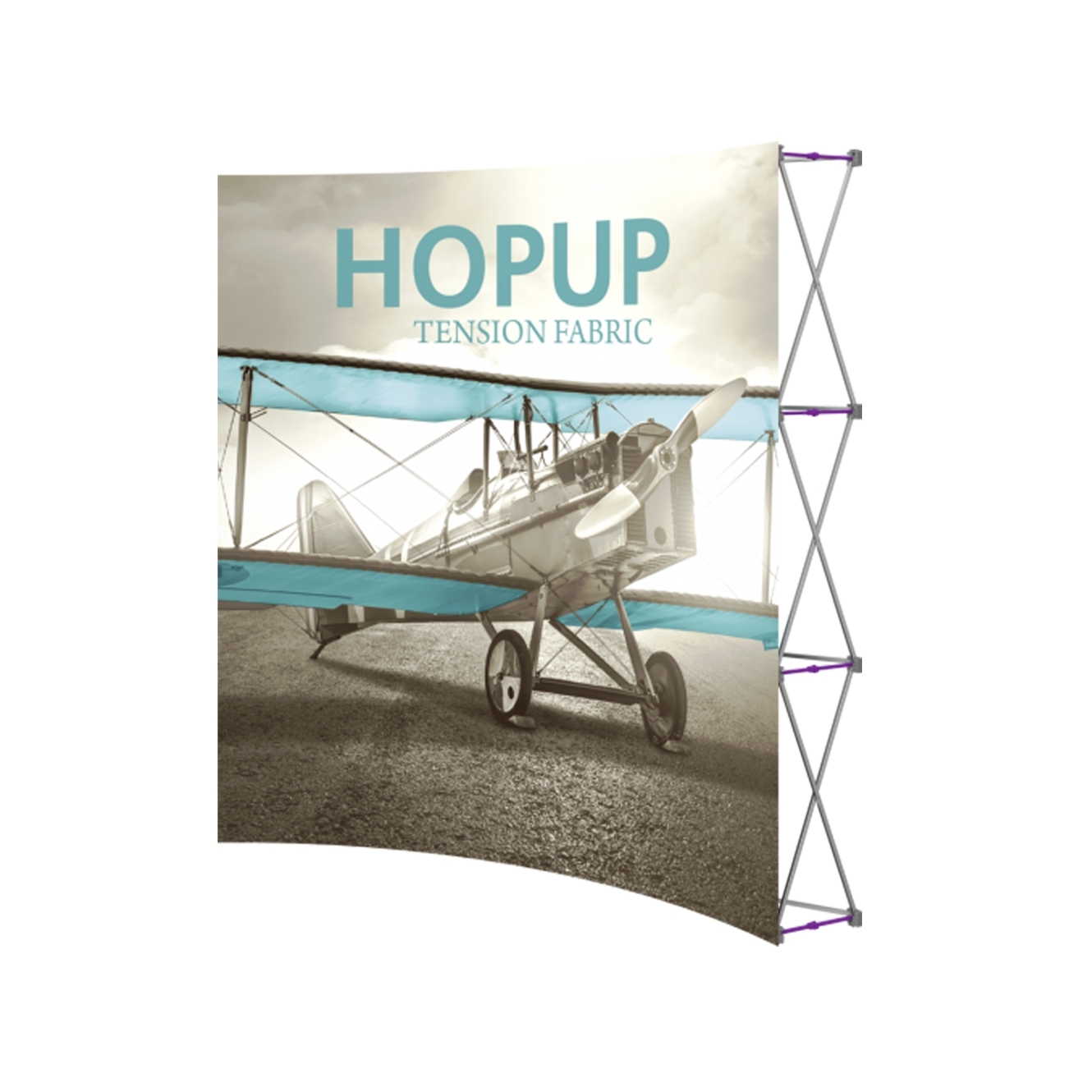 Pop-Fab 3x3 Full Height Curved Tension Fabric Display